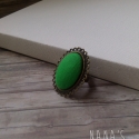 Átható zöld - vintage antik bronz gyűrű, Ékszer, óra, Gyűrű, Vidám, üde, nyárias gyűrű azoknak, akik szeretik az egyszerű, de mutatós ékszereket!

A fej 35x28 mm..., Meska
