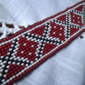 Gyöngyszövött karkötő népi motívummal - Kereszt, Ékszer, óra, Magyar motívumokkal, Karkötő, Szövés, Gyöngyfűzés, Ez a darab már elkelt, de rendelésre szívesen készítek. :)
A karkötő gyöngyszövött technikával készü..., Meska