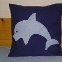 Halálfejes, delfinies, dinós   patchwork   díszpárna, Dekoráció, Férfiaknak, Otthon, lakberendezés, Lakástextil, Patchwork, foltvarrás, Varrás, Eladó a képen látható saját tervezésű és készítésű egyedi patchwork  díszpárna, ha tetszik más méret..., Meska