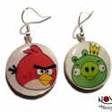 Piros madár és királymalac Angry Birds fülbevaló, Ékszer, óra, Fülbevaló, A híres Angry Birds játék két főszereplője és egyben ellenlábasa: a piros madár és a malac. 

***

*..., Meska