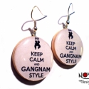 Keep calm and Gangnam style - képes sorozat, Ékszer, óra, Fülbevaló, A koreai énekes slágere vagy halálra idegesít, vagy imádni való, egy biztos, senkit sem hagy hidegen..., Meska