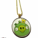 Királymalac Angry Birds nyaklánc, Ékszer, óra, Medál, Nyaklánc, Ha a szíved inkább a zöld malacok felé húz..

***

*A nyaklánc hossza (ennyire lóg le): 40 cm
*Vízta..., Meska