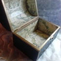 Hajósláda..., Dekoráció, Férfiaknak, Otthon, lakberendezés, Tárolóeszköz, Decoupage, szalvétatechnika, Festett tárgyak, A hajók, a tengerek... az utazások, és a történelem kedvelőinek...
Mérete: 20x13x16 cm, Meska