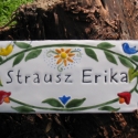 Egyedi tűzzománc névtábla, Magyar motívumokkal, Otthon, lakberendezés, Férfiaknak, Utcatábla, névtábla, Tűzzománc, Egyedi,tűzzománc névtábla, megrendelésre készül.
Mérete: 7,5x15 cm max. két név esetén, 6-6,5x15 cm ..., Meska