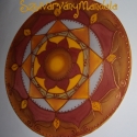 5. Barna  mandala - A földi biztonság  mandalája, -selyem mandala, Képzőművészet , Festmény, Ez a mandala megadja a számodra a biztonság érzését. Hozzásegít, hogy mindent, amit kitalálsz, nyugo..., Meska