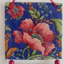 Virágminta, Dekoráció, Otthon, lakberendezés, Kép, Falikép, Decoupage, szalvétatechnika, Decoupage technikával készült kép.

A kis képek méretei: 9,5x9,5 cm
Az egész kép hossza (akasztás..., Meska