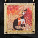 Cickafark, Dekoráció, Otthon, lakberendezés, Kép, Falikép, Decoupage, szalvétatechnika, Előszobában vagy nappaliban, de akár hálószobában is kiválóan mutat fehér vagy esetleg piros falon.
..., Meska