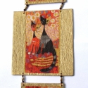 Cickafark, Dekoráció, Otthon, lakberendezés, Kép, Falikép, Decoupage, szalvétatechnika, Előszobában vagy nappaliban, de akár hálószobában is kiválóan mutat fehér vagy esetleg piros falon.
..., Meska