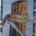 Kikötő, Dekoráció, Képzőművészet , Otthon, lakberendezés, Kép, Üvegművészet, 32x48cm-es üvegmozaik kép.
Színes Spektrum üvegekből vágva,rétegelt lemezre ragasztva.
  , Meska