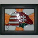 Üvegmozaik nosztalgia, Képzőművészet , Dekoráció, Otthon, lakberendezés, Falikép, Üvegművészet, 35x25 cm-es Nagymagyarország üvegmozaik kerettel. Színes üvegből,egyedileg vágott darabokból összeál..., Meska
