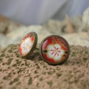 egyedi készítésű fülbevaló - Japán Kollekció, Ékszer, óra, Fülbevaló, Decoupage, szalvétatechnika, Ékszerkészítés, Ezt a fülbevalót japán papír (chiyogami, kézzel készült különleges, bársonyszerű papír, arany kontúr..., Meska