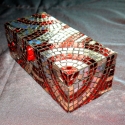 REKREDENC - Mirrorbox / Tükrös mozaik ékszertartó dobozka, Ékszer, óra, Otthon, lakberendezés, Ékszertartó, Tárolóeszköz, Tükrös mozaikkal díszített ékszertartó doboz. 
méretek: 22 cm x 10 cm x 8 cm, Meska