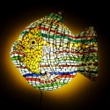 REKREDENC - Mozaik hal alakú fali hangulatlámpa, Otthon, lakberendezés, Dekoráció, Lámpa, Hangulatlámpa, Hal alakú, mozaikkal díszített, fali hangulatlámpa, fluoreszkáló mozaik díszítéssel.

40x40 cm...., Meska