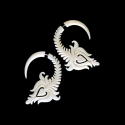 \\\'Szíves viruló fehér tulipán\\\' fülbevaló, Ékszer, óra, Fülbevaló, Piercing, testékszer, Népi motívumos, organikus, kézzel faragott ál fültágító, fülbevaló. Anyaga: csont. Az első két fotón..., Meska