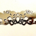 kar\\\'t deco kiscicás karkötő, Ékszer, óra, Karkötő, kar\'t deco design by Sánta Eszter.
Art deco által inspirált,tükörezüst perforált bőr,patent záródás..., Meska