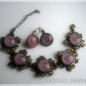 Pink mandalák bronz ölelésben CSAK RENDELÉSRE, Ékszer, óra, Fülbevaló, Karkötő, Ékszerkészítés, Fotó, grafika, rajz, illusztráció, A szettet időközben megvásárolták, így azt csak megrendelésre tudjuk elkészíteni. Rendelésed követő ..., Meska