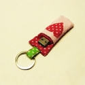 Rózsaszín USB Pendrive vagy Rúzs táska karikán Szív mintával, Táska, Pénztárca, tok, tárca, Erszény, , Meska