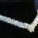 Blanka - fűzött swarovski nyakék , Ékszer, óra, Nyaklánc, Egyszerű csillogó nyakék báli ruhához vagy szalagavatóra. 

Szín: crystal AB 2x  (színjátszó kristál..., Meska