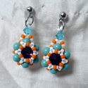 Bellagio  - fűzött swarovskis fülbeavló , Ékszer, óra, Dekoráció, Karácsonyi, adventi apróságok, Fülbevaló, Apró swarovski követ foglaltam be jade színű - szintén swarovski - gömbökkel, így lett egy aranyos k..., Meska