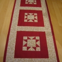 Arany-ekrü-bordó csillagos patchwork terítő vagy falikép, Otthon, lakberendezés, Lakástextil, , Meska