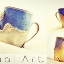 30%-os SZÜLINAPI AKCIÓ! Kék Duna keringő - művészi festménybögre - Mug Art, Dekoráció, Képzőművészet , Konyhafelszerelés, Otthon, lakberendezés, , Meska
