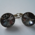 Swarovski grey, Ékszer, óra, Mindenmás, Fülbevaló, Ékszerkészítés, Mindenmás, Francia kapcsos szürke swarovski fülbevaló.
14 mm-es rivoliból készült a fény hatására váltogatja a ..., Meska