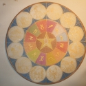 Csillagjegyes selyem mandala, Mindenmás, Otthon, lakberendezés, Képzőművészet , Dekoráció, Selyemfestés, Festészet, Ez a selyem mandala az állatövi jegyeket ábrázolja.

Középen az ember, mint egység, mint mikrokozmos..., Meska