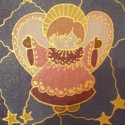 Angyalka ( selyem kép), Baba-mama-gyerek, Dekoráció, Otthon, lakberendezés, Karácsonyi, adventi apróságok, Selyemfestés, Festészet, Hernyóselyemre készült ez az angyalka. 

A kép mérete: 19,5 x 14,5 cm

Drót pereménél fogva lehet fe..., Meska