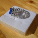 Sapphire virágy - swarovski gyűrű, Ékszer, óra, Gyűrű, Gyöngyfűzés, Ajándékba készítettem ezt a csillogó gyűrűt egy kedves ismerősömnek.

Nekem annyira tetszett mikor e..., Meska