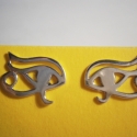 Hórusz szem füli ezüstből, Ékszer, óra, Fülbevaló, Bedugós Hórusz szem fülbevalót ezüstből készítettem.15x11 mm-es a nagysága.Szett is rendelhető...., Meska