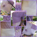 lila világ, Táska, Otthon, lakberendezés, Pénztárca, tok, tárca, Varrás, Patchwork, foltvarrás, 3 minőségi pamutanyag és 1 kevertszálas kombinációja. kívül tiszta pamut, a belső részen visszaköszö..., Meska