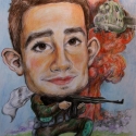 Karikatúra színesceruzával, Képzőművészet , Férfiaknak, Grafika, Rajz, , Meska