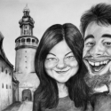Karikatúra grafitceruzával, Képzőművészet , Grafika, Rajz, , Meska