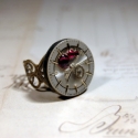 Miss Lilianne H. LeBrock - Steampunk gyűrű, Ékszer, óra, Gyűrű, Elegáns és csinos viselet a H. LeBrock kollekció minden darabja. A bronz indás gyűrűalapokat antik ó..., Meska