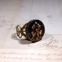 Miss Thea H. LeBrock - Steampunk gyűrű, Ékszer, óra, Gyűrű, Elegáns és csinos viselet a H. LeBrock kollekció minden darabja. A bronz indás gyűrűalapokat antik ó..., Meska