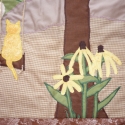 Leáraztam!! Tanyán az élet falvédő, Dekoráció, Baba-mama-gyerek, Gyerekszoba, Patchwork, foltvarrás, Varrás, Applikációval készült falvédő. 
Idilli tanyasi élet. A cica a hintán ,lovak barátsága a libával. Pih..., Meska
