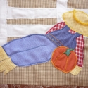 Leáraztam!! Tanyán az élet falvédő, Dekoráció, Baba-mama-gyerek, Gyerekszoba, Patchwork, foltvarrás, Varrás, Applikációval készült falvédő. 
Idilli tanyasi élet. A cica a hintán ,lovak barátsága a libával. Pih..., Meska