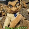Mr Bean Kirándul..., Játék, Képzőművészet , Játékfigura, Illusztráció, Baba-és bábkészítés, Nemezelés, Elkészült az első darab a Színész Karikatúra sorozatomból. Mr Bean tűnemeteléssel készült. 60 cm mag..., Meska