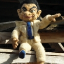 Mr Bean Kirándul..., Játék, Képzőművészet , Játékfigura, Illusztráció, Baba-és bábkészítés, Nemezelés, Elkészült az első darab a Színész Karikatúra sorozatomból. Mr Bean tűnemeteléssel készült. 60 cm mag..., Meska