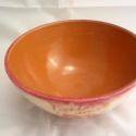 Rózsás kerámia tálka, Konyhafelszerelés, Otthon, lakberendezés, Fűszertartó, Kaspó, virágtartó, váza, korsó, cserép, Festett tárgyak, Decoupage, szalvétatechnika, A kerámia tálkát akrilfestékkel és szalvétával tettem vidám, romantikus hangulatúvá. Több rétegben l..., Meska