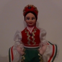 Magyar népviseletes baba, Magyar motívumokkal, Dekoráció, Baba-és bábkészítés, Varrás, Kézzel varrott,díszített népviseletes Magyar baba. Mérete: 20 cm. , Meska