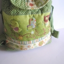 Baglyos, pillangós kislány hátizsák, Baba-mama-gyerek, Táska, Baba-mama kellék, Hátizsák, Természetes alapanyagokból és különleges amerikai patchwork textilből készült ez a hátizsák.
Mérete:..., Meska