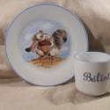 Jégkorszak, Baba-mama-gyerek, Konyhafelszerelés, Bögre, csésze, Kerámia, 2 részes porcelán gyermek étkészlet,saját kézzel festve,Motkanyos mintával.
A bögrét névre szólóan k..., Meska