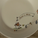 Bárányos készlet, Baba-mama-gyerek, Dekoráció, Konyhafelszerelés, Kerámia, Porcelán alapra festett névre szóló bárányos-lepkés szett,4 részből áll.
800 fokon lett kiégetve,a f..., Meska
