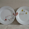 Meglepetés készlet  másként, Konyhafelszerelés, Dekoráció, Porcelán alapra festett névre szóló vidám katicás-lepkés szett,4 db.-ból áll.800 fokon lett kiégetve..., Meska
