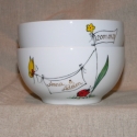 Meglepetés készlet  másként, Konyhafelszerelés, Dekoráció, Porcelán alapra festett névre szóló vidám katicás-lepkés szett,4 db.-ból áll.800 fokon lett kiégetve..., Meska