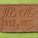 Esküvői, eljegyzési ajándék antik téglába faragott monogrammal!!!, Otthon, lakberendezés, Képzőművészet , Utcatábla, névtábla, Szobor, Szobrászat, Kőfaragás, Ha ismerősét érdekli a régi pecsétes, címeres téglák világa, a történelem, akkor ezt a csúcskategóri..., Meska