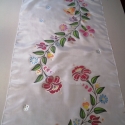 Kalocsai mintás selyemsál, Ruha, divat, cipő, Magyar motívumokkal, Női ruha, Selyemfestés, 40x150 cm 100% selyemsál.
A fehér háttérből kiragyognak a kalocsai motívum-világra jellemző élénk sz..., Meska
