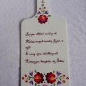 Matyó stílusú házi áldás, Magyar motívumokkal, Otthon, lakberendezés, Dekoráció, Falikép, Festett tárgyak, Reneszánszát éli a magyar motívum, nálam festve találod ezen a vágódeszka formán, ami bármely konyhá..., Meska