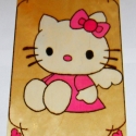 HelloKitty, pirográf kép, Meska